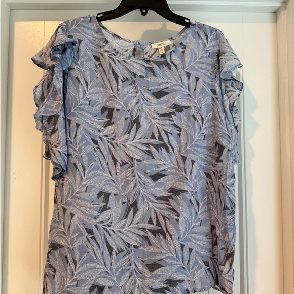 Cato Gray Boxy Blouse with Relaxed Fit - Picture 1 of 6
